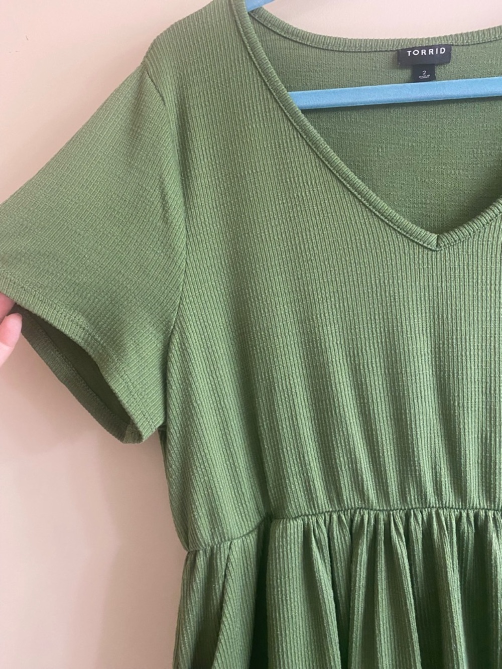 torrid Olive Green Knit Dress - Picture 3 of 6
